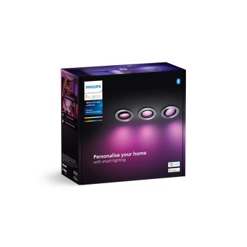 Philips - KÉSZLET 3xLED RGBW Dimmelhető függesztett mennyezeti lámpa Hue CENTURA 1xGU10/4,2W/230V 2000-6500K