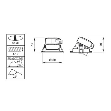 Philips - LED Beépíthető lámpa CLEARCCENT LED/6W/230V 3000K