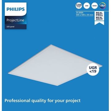 Philips - LED Beépíthető lámpa PROJECTLINE LED/36W/230V 59,5x59,5 cm