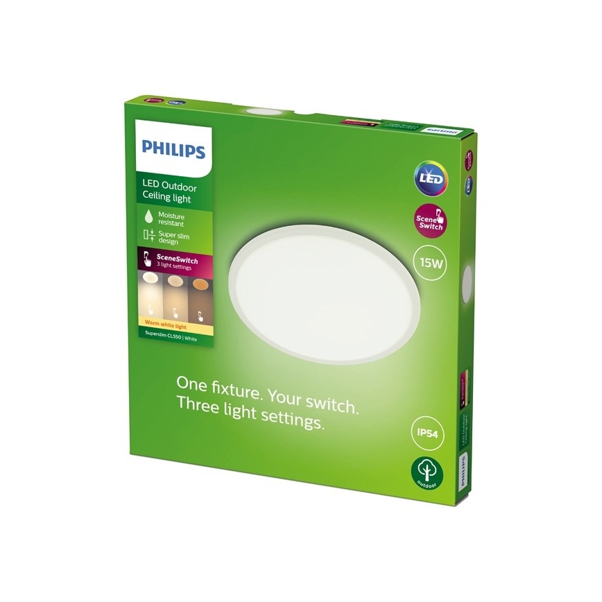 Philips - LED Dimmelhető kültéri lámpa SCENE SWITCH LED/15W/230V IP54 fehér