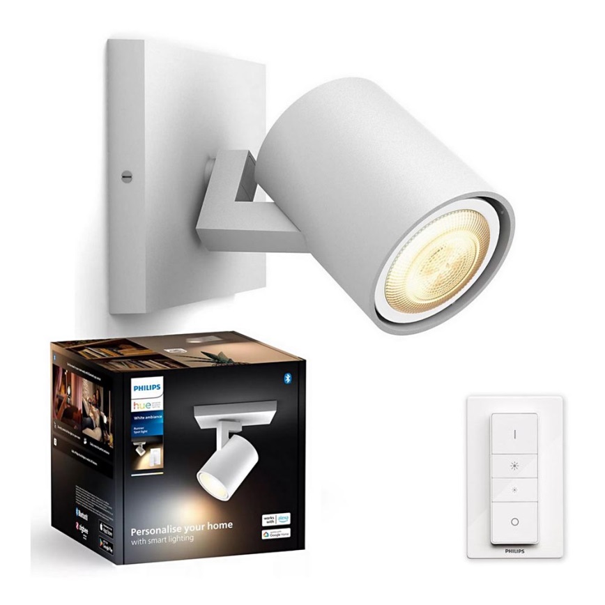 Philips - LED Dimmelhető spotlámpa Hue RUNNER 1xGU10/4,2W/230V 2200-6500K + távirányítás fehér