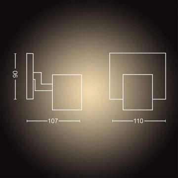 Philips - LED Dimmelhető spotlámpa Hue RUNNER 1xGU10/4,2W/230V 2200-6500K fekete