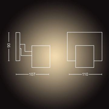 Philips - LED Dimmelhető spotlámpa Hue RUNNER 1xGU10/4,2W/230V 2200-6500K + távirányítás fehér