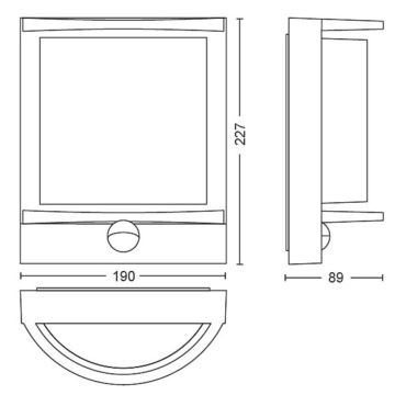 Philips - LED Kültéri fali lámpa érzékelővel SAMONDRA LED/3,8W/230V IP44