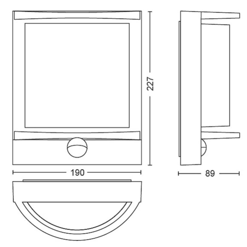 Philips - LED Kültéri fali lámpa érzékelővel SAMONDRA LED/3,8W/230V IP44