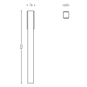 Philips - LED Kültéri lámpa STRATOSPHERE LED/3,8W/230V 42 cm 4000K IP44