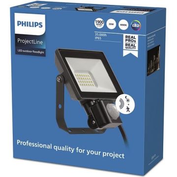 Philips - LED Kültéri reflektor érzékelővel PROJECTLINE LED/20W/230V IP65 4000K