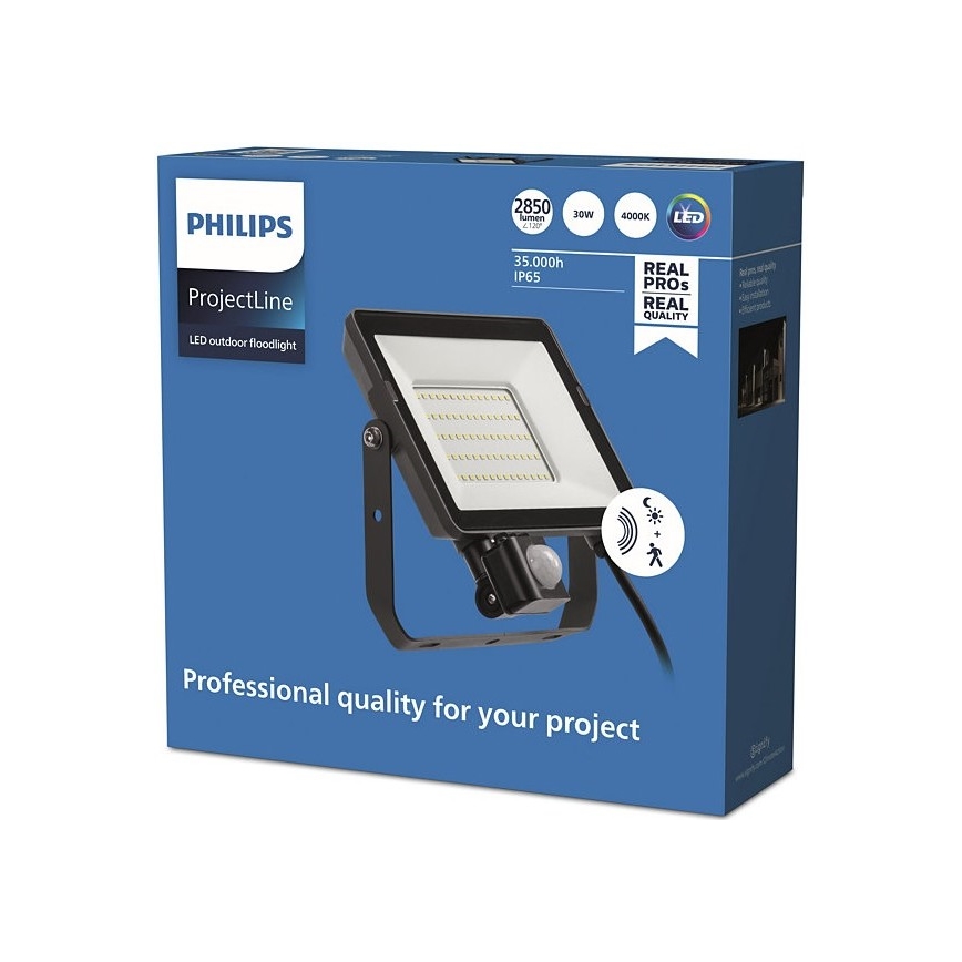 Philips - LED Kültéri reflektor érzékelővel PROJECTLINE LED/30W/230V IP65 4000K