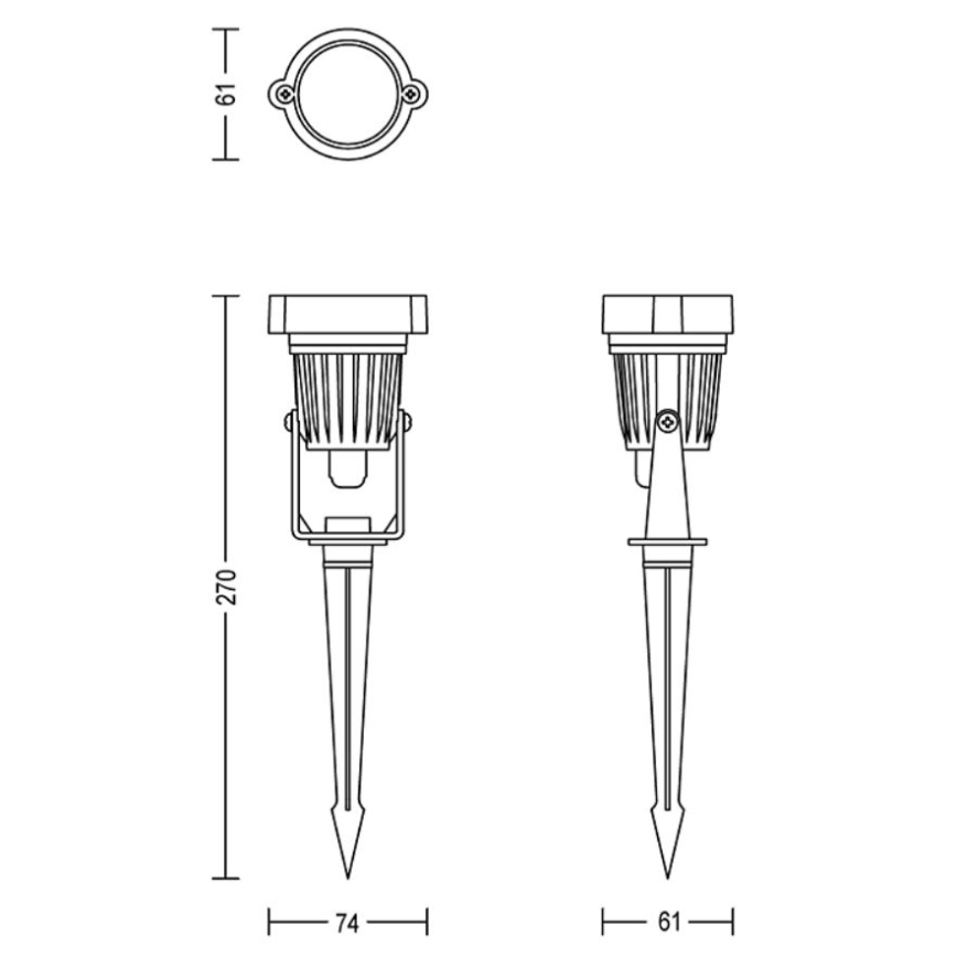 Philips - LED Kültéri spotlámpa CASPER LED/1,5W/24V IP44