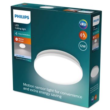 Philips - LED Mennyezeti lámpa érzékelős ACUNA LED/12W/230V 4000K