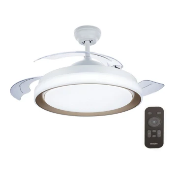 Philips-LED Mennyezeti lámpa ventilátorral LED/35W/230V 5500/4000/2700K + távirányítás arany