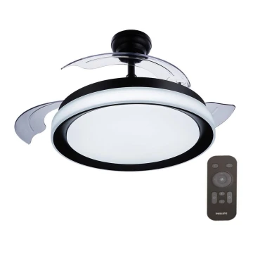 Philips - LED Mennyezeti ventilátor LED/35W/230V 5500/4000/3000K fekete + távirányító