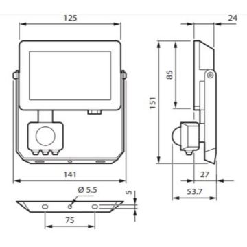 Philips - LED Reflektor érzékelővel DECOFLOOD LED/20W/230V IP65