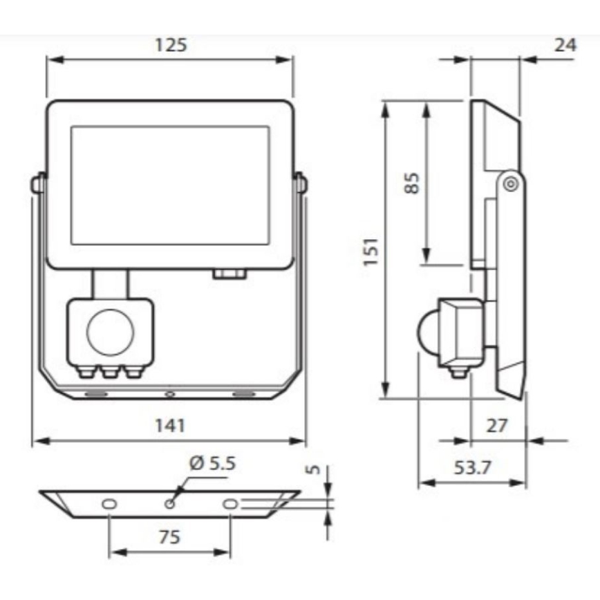 Philips - LED Reflektor érzékelővel DECOFLOOD LED/20W/230V IP65