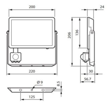 Philips - LED Reflektor érzékelővel DECOFLOOD LED/50W/230V IP65