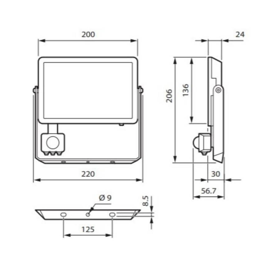 Philips - LED Reflektor érzékelővel DECOFLOOD LED/50W/230V IP65