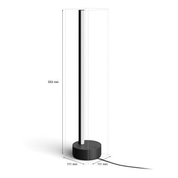 Philips - LED RGB Dimmelhető asztali lámpa Hue SIGNE LED/12W/230V 2000-6500K fekete