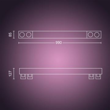 Philips - LED RGBW Dimmelhető spotlámpa Hue CENTRIS LED/40W/230V + 4xGU10/5,7W