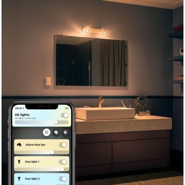 Philips - LED Szabályozható fürdőszobai lámpa Hue ADORE  2xGU10/5W/230V IP44