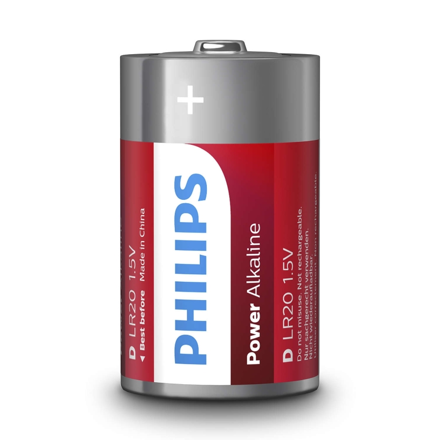 Philips LR20P2B/10 - 2 db alkáli elem D POWER ALKALINE 1,5V