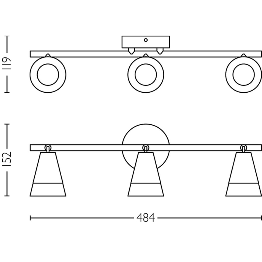 Philips - Spotlámpa CLEFT 3xGU10/5W/230V