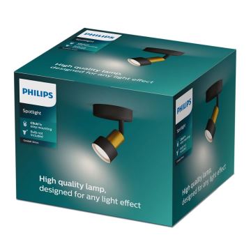 Philips - Spotlámpa CONDUIT 1xGU10/5W/230V fekete/réz