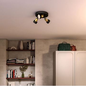 Philips - Spotlámpa CONDUIT 3xGU10/5W/230V fekete/réz