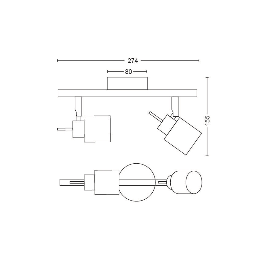 Philips - Spotlámpa 2xGU10/35W/230V fehér