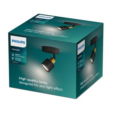 Philips - Spotlámpa NIALL 1xGU10/5W/230V fekete/réz