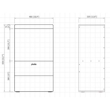 Planika - Vízgőz kandalló távirányítással 83x48 cm 125W/230V fekete