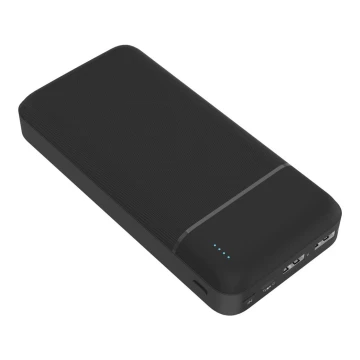 Power Bank 20000 mAh 3,7V fekete