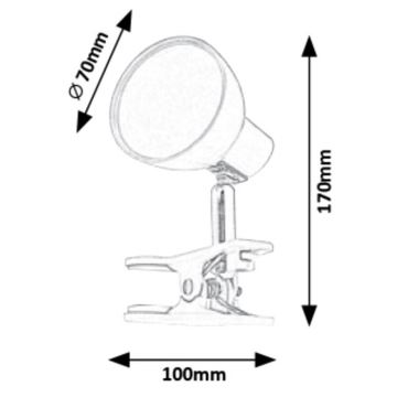 Rabalux - LED Csipeszes lámpa LED/5W/230V