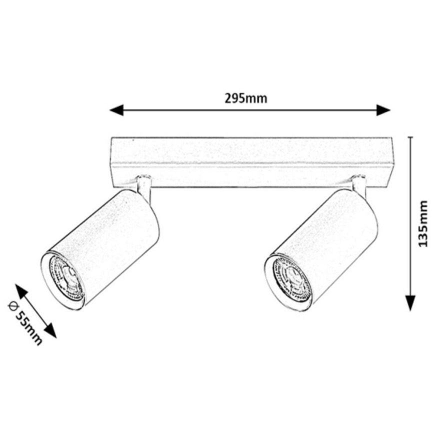 Rabalux - Mennyezeti spotlámpa 2xGU10/25W/230V fehér