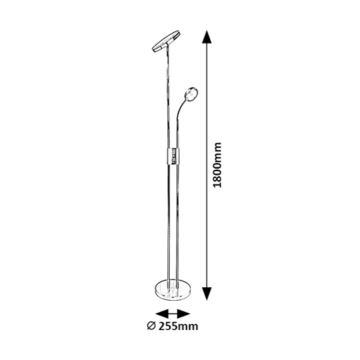 Rabalux - LED Dimmelhető állólámpa LED/18,5W/230V + LED/4,5W fekete