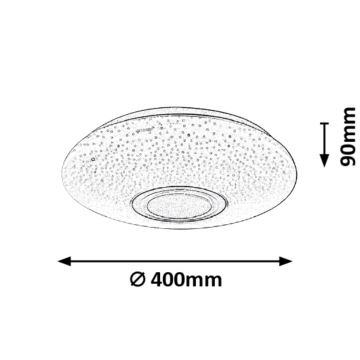 Rabalux - LED RGB Dimmelhető mennyezeti lámpa hangszóróval LED/24W/230V + távirányító Wi-Fi