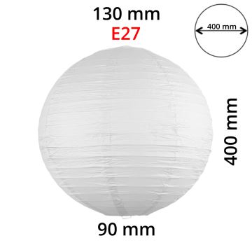 Rabalux - Lámpaernyő fehér E27 átm.40 cm