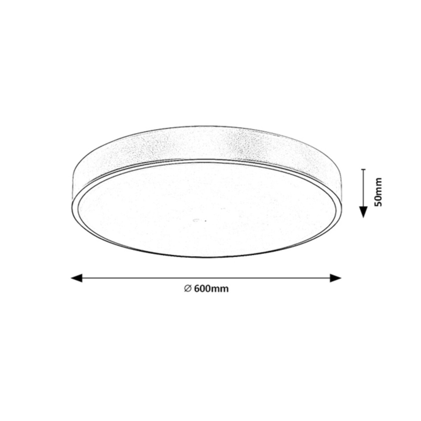 Rabalux - LED Dimmelhető mennyezeti lámpa LED/60W/230V 3000-6000K + távirányító