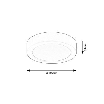 Rabalux - LED Mennyezeti lámpa LED/15W/230V 4000K átm. 16 cm fekete