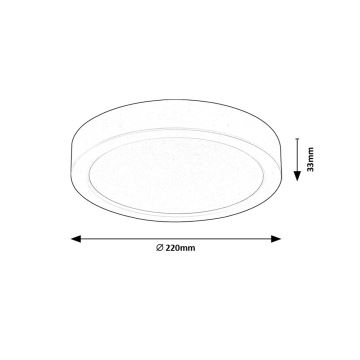 Rabalux - LED Mennyezeti lámpa LED/24W/230V 3000K átm. 22 cm fekete