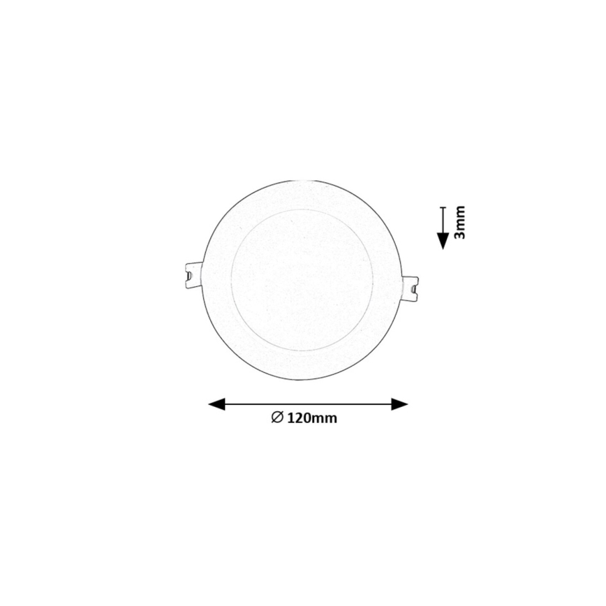 Rabalux - LED Beépíthető lámpa LED/6W/230V 3000K átm. 12 cm fehér