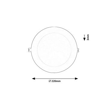 Rabalux - LED Beépíthető lámpa LED/18W/230V átm. 22 cm fehér