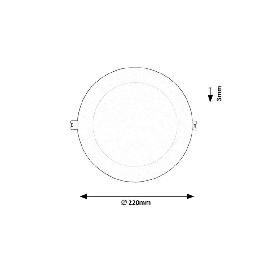 Rabalux - LED Beépíthető lámpa LED/18W/230V átm. 22 cm fehér