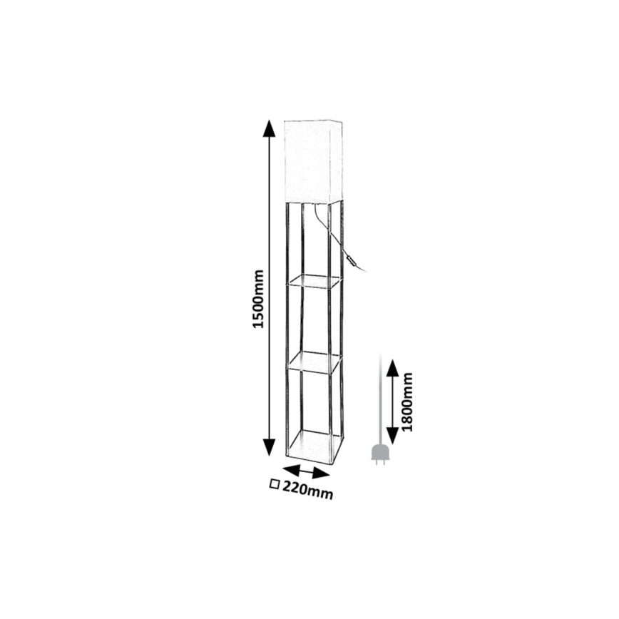 Rabalux - Állólámpa polccal 1xE27/40W/230V