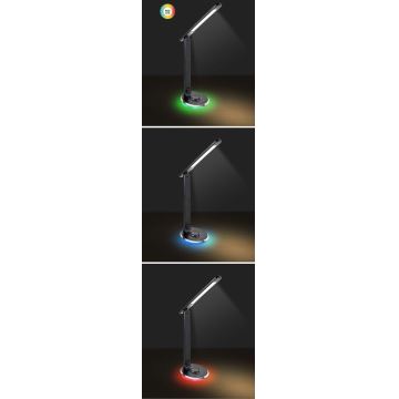 Rabalux - LED RGB Dimmelhető érintős asztali lámpa LED/6W/230V 3000/4000/5000K fekete
