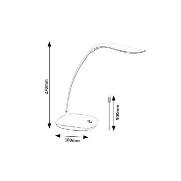 Rabalux - LED Dimmelhető flexible asztali lámpa LED/2W/5V fehér