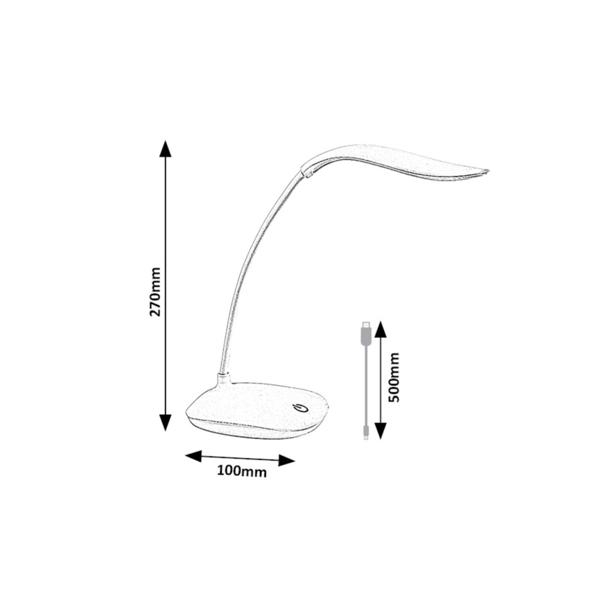 Rabalux - LED Dimmelhető flexible asztali lámpa LED/2W/5V fehér