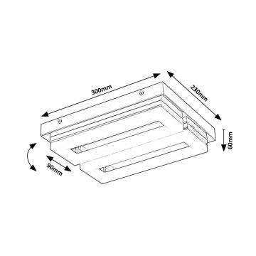 Rabalux - LED Fürdőszobai mennyezeti lámpa LED/24W/230V 4000K IP44