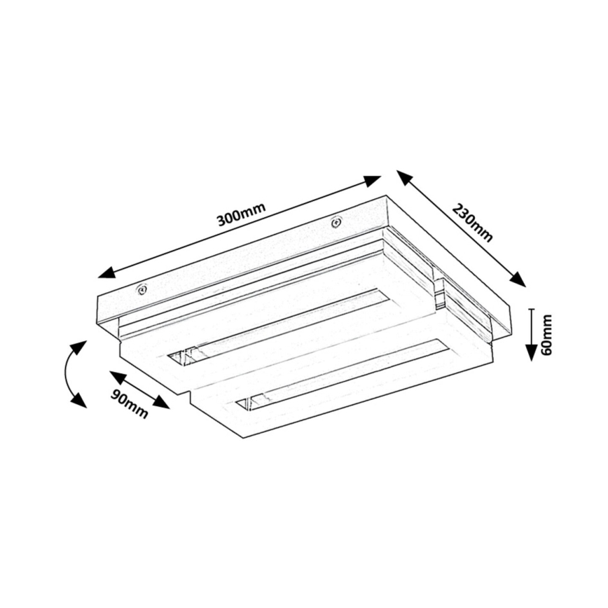 Rabalux - LED Fürdőszobai mennyezeti lámpa LED/24W/230V 4000K IP44