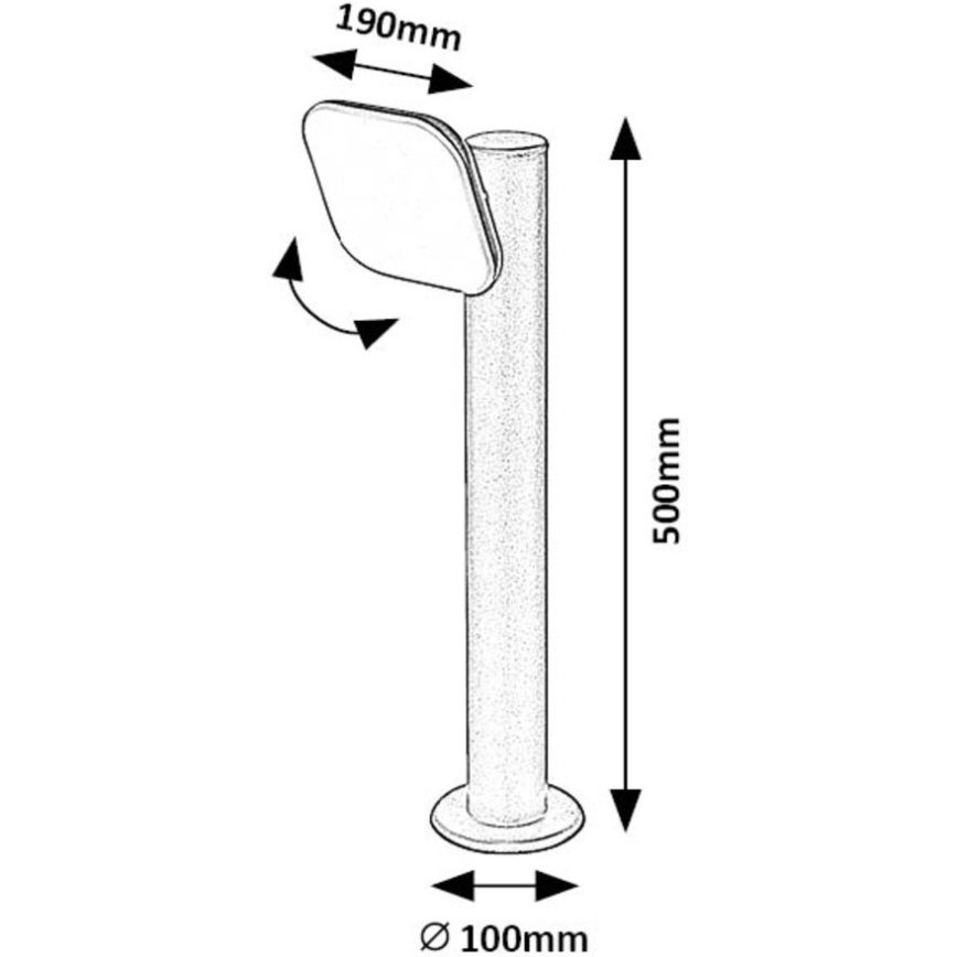 Rabalux - LED Kültéri fali flexibilis lámpa  LED/12W/230V IP44 50 cm fekete