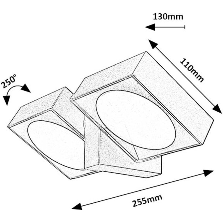 Rabalux - LED Kültéri fali flexibilis lámpa 2xLED/7W/230V IP54 antracit